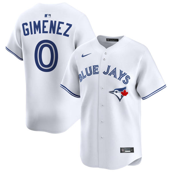 Mens Toronto Blue Jays #0 Andres Gimenez Nike White Home Limited Player Jersey